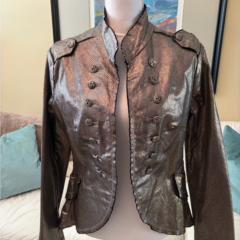 Shimmering Metallic Women's Blazer
